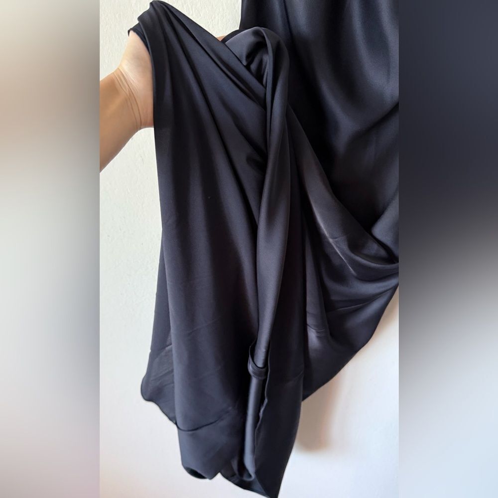 Alice + Olivia Rayni Midi Black Dress Size 6 - Picture 10 of 12